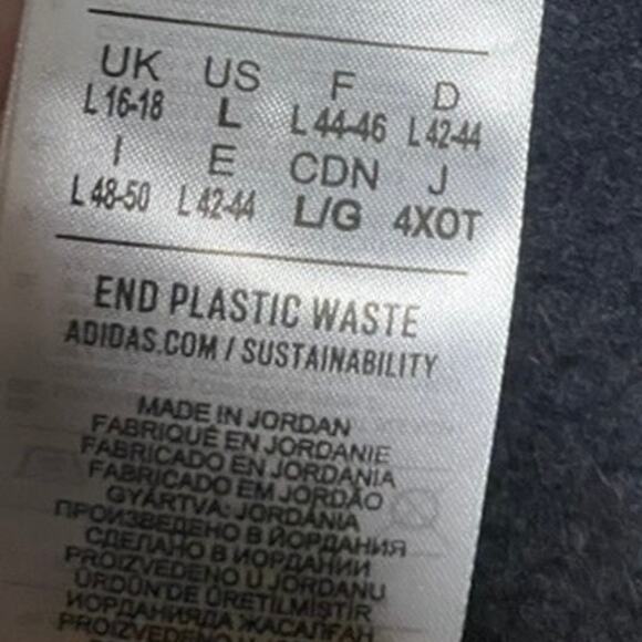 Adidas Essential Sleeve Logo Print Fleece Cropped 1/4-Zip Pullover Sweatshirt - Picture 5 of 8